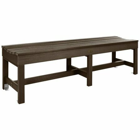 SEQUOIA BY HIGHWOOD USA Highwood USA CM-BENSQ61-ACE Weldon 71'' x 15 7/8'' Weathered Acorn Faux Wood Outdoor Bench. 432BENSQ61AC